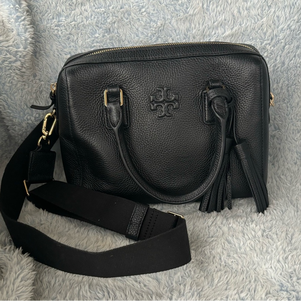 Tory Burch Thea Pebbled Leather Satchel